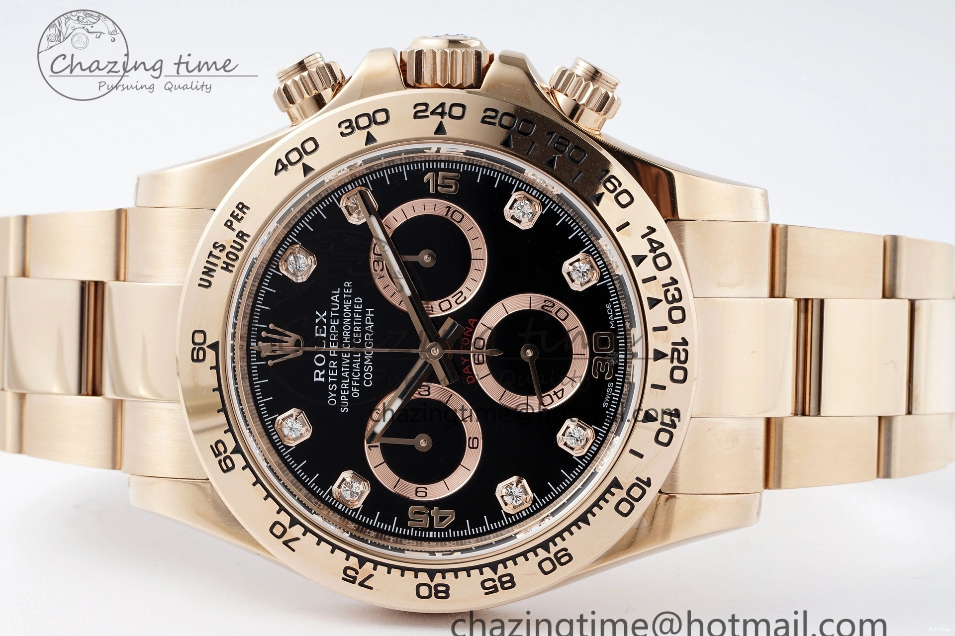 MiroTime 1227 Daytona 116505 BTF 1:1 Best Edition Black Diamonds Dial on RG Bracelet SA Snug 2118